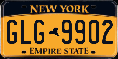 NY license plate GLG9902