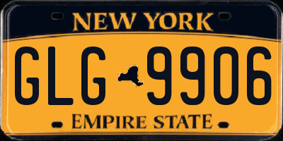 NY license plate GLG9906