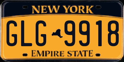 NY license plate GLG9918