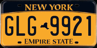 NY license plate GLG9921