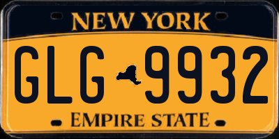 NY license plate GLG9932