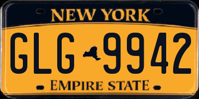 NY license plate GLG9942