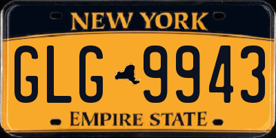 NY license plate GLG9943