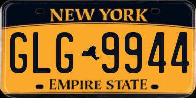 NY license plate GLG9944
