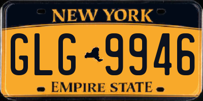 NY license plate GLG9946