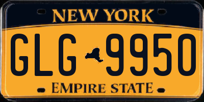 NY license plate GLG9950