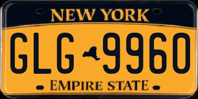 NY license plate GLG9960
