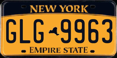 NY license plate GLG9963