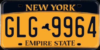 NY license plate GLG9964