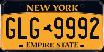 NY license plate GLG9992