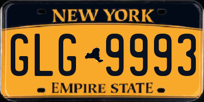 NY license plate GLG9993