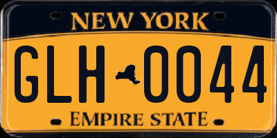 NY license plate GLH0044