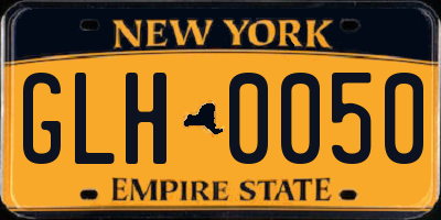 NY license plate GLH0050