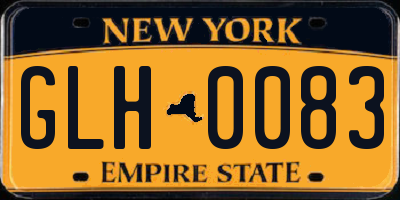 NY license plate GLH0083