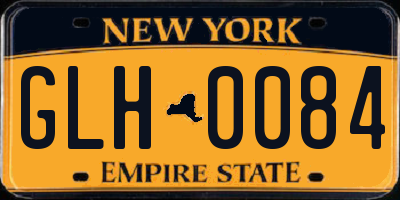 NY license plate GLH0084