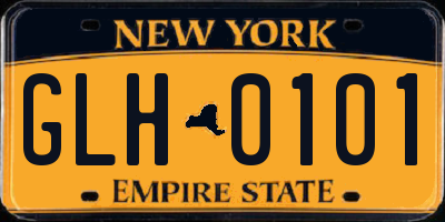 NY license plate GLH0101