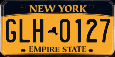 NY license plate GLH0127