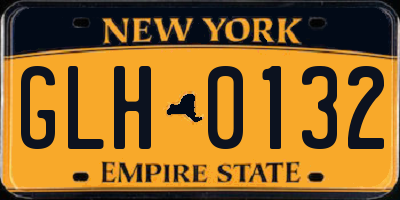 NY license plate GLH0132