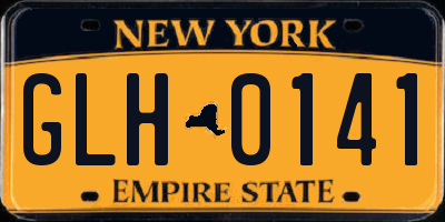 NY license plate GLH0141