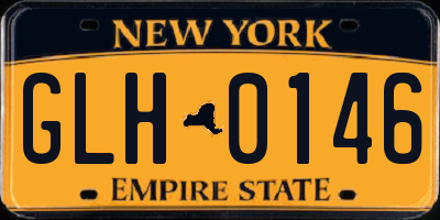 NY license plate GLH0146