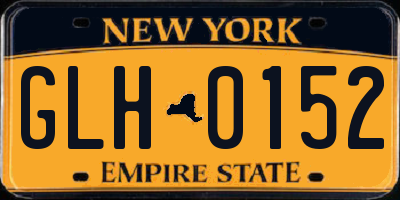 NY license plate GLH0152