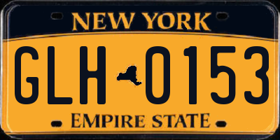 NY license plate GLH0153