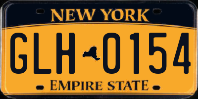 NY license plate GLH0154