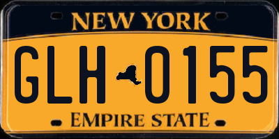 NY license plate GLH0155