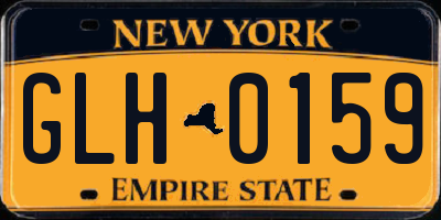 NY license plate GLH0159