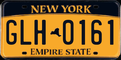 NY license plate GLH0161