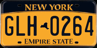 NY license plate GLH0264