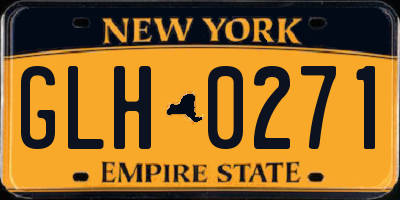 NY license plate GLH0271