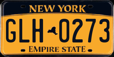NY license plate GLH0273