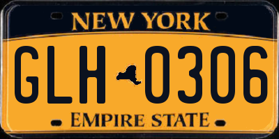 NY license plate GLH0306