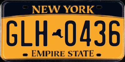 NY license plate GLH0436
