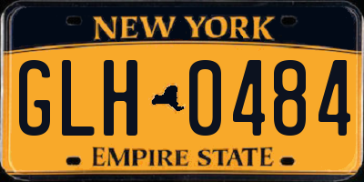 NY license plate GLH0484