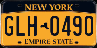 NY license plate GLH0490