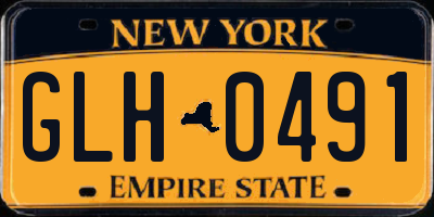 NY license plate GLH0491