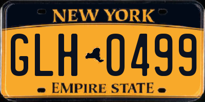 NY license plate GLH0499