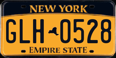 NY license plate GLH0528