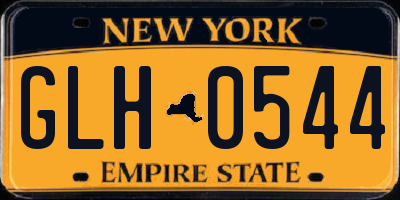 NY license plate GLH0544