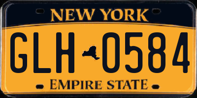 NY license plate GLH0584