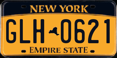 NY license plate GLH0621