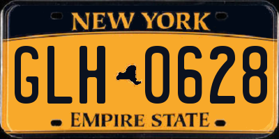 NY license plate GLH0628