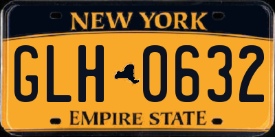 NY license plate GLH0632