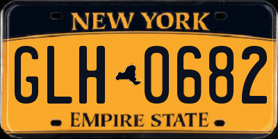 NY license plate GLH0682