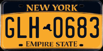 NY license plate GLH0683