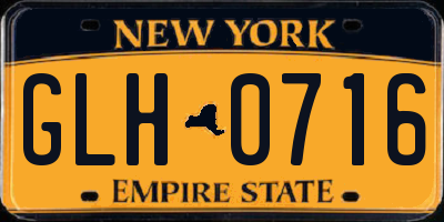 NY license plate GLH0716