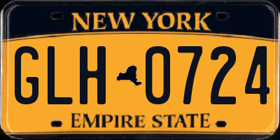 NY license plate GLH0724