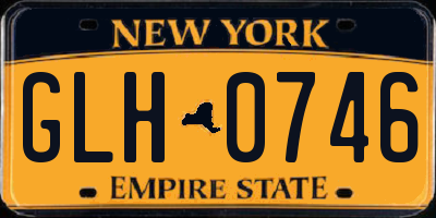 NY license plate GLH0746